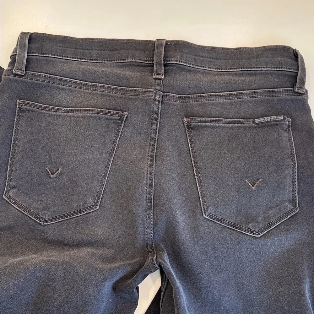 Hudson Midrise Super Skinny Ankle Jeans. Charcoal. Size 26.